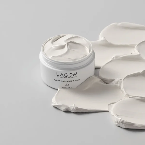 Текстура Глиняна маска Lagom White Kaolin Mud Mask 110 мл для очищення пор та контролю себуму