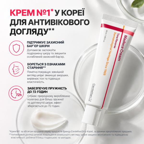 Centellian24 Madeca Cream Time Reverse відновлюючий крем з центелою та ретинолом 50 мл